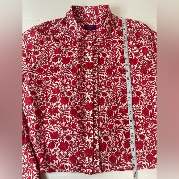 SOLD!!!! J. Crew Cropped garçon shirt in Liberty® Sambourne fabric Size 12 - Picture 6 of 9